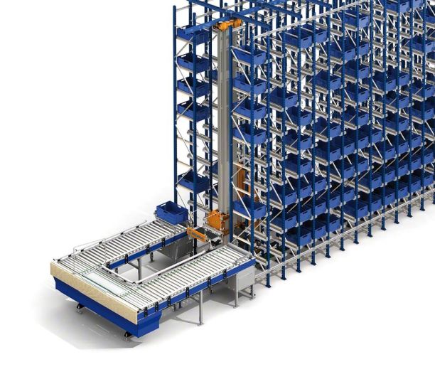 An automated miniload warehouse in the Luca Cuccolini logistics centre in Toledo